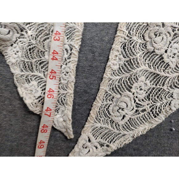 Haute Monde Womens Cardigan Small White Lace Crochet Long Duster Boho Festival - Picture 5 of 8